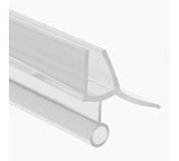 Tokenhigh Shower Door Seal Strip, Shower Screen Seal Strips, Shower Door Deflector Seal for Curved Straight Glass Up to 10 mm Gap, Transparent Shower Seal Strip Replacement (for 6-8mm Glass 2m)