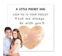 Tokens - Lightweight Glass Heart Keepsake Tokens | Little Heart Pocket for Christmas, Birthday, Wedding, Mother’s Day, Thoughtful Mini Keepsakes for Friends and Loved