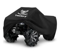 Tokept ATV Cover, Heavy Duty Black Waterproof Oxford Fabric Protective 4 Wheeler Quad Cover for 78" Kawasaki Honda Polaris Yamaha (78''L x 37''W x 42''H)