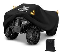 Tokept ATV Cover, Waterproof Heavy Duty 4 Wheeler Cover Quad Cover All Season Weather Proof Outdoor UV Protection for 78 Inch Polaris Kawasaki Yamaha Suzuki Honda (Black Large)