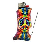 Toker Poker - Bic Lighter Case Multi Tool, Hippy Van Collection - All Inclusive Tool for Camping and Other (Peace Sign)