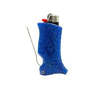 Toker Poker - Bic Lighter Case Multi Tool, Sparkles Collection - All Inclusive Tool for Camping and Other (Blue)