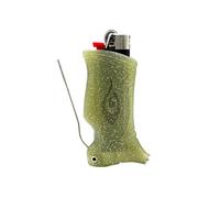 Toker Poker - Bic Lighter Case Multi Tool, Sparkles Collection - All Inclusive Tool for Camping and Other (Green)