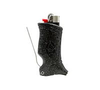 Toker Poker - Bic Lighter Case Multi Tool, Sparkles Collection - All Inclusive Tool for Camping and Other (Black)