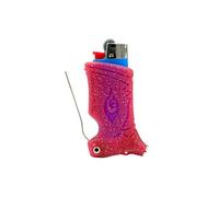Toker Poker - Mini Bic Lighter Case Multi Tool, Sparkles Collection - All Inclusive Tool for Camping and Other (Pink)