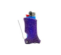 Toker Poker - Mini Bic Lighter Case Multi Tool, Sparkles Collection - All Inclusive Tool for Camping and Other (Purple)