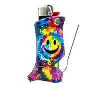 Toker Poker Smiley Face Bic Lighter Case, All-inclusive Camping & Survival Multi-tool