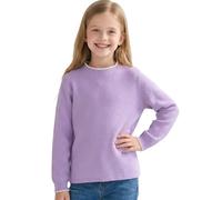 Tokeya Girls Thermal Tops Long Sleeve Plain Kids Base Layer Half Turtle Neck Stretchy Layering Base Shirt Casual Soft Comfort Pullover Thermal Undershirt for Girl Clothes Age 7-8 Years, Purple