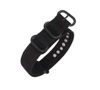 Tokicoo 18mm 20mm 22mm 24mm 26mm Reinforced Nylon Woven Men's Sport Sweat-Resistant Watchband, Replacement Strap,Black-Black Buckle,24mm
