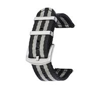 Tokicoo 18mm 20mm 22mm Reinforced Nylon Woven Breathable Design Watch Strap with Quick Release Spring Bars for Men and Women,Black Gray,18mm