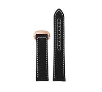 Tokicoo 19mm and 20mm Quick Release Waterproof Nylon Watchband with Butterfly Buckle and Colored Stitching Design,Style 5-Rose Gold,20mm