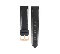 Tokicoo 20mm 22mm and 24mm Water-Resistant Nylon Watchband with Rubber Base and Colored Stitching for Diving and Swimming,Style 1-Rose Gold,22mm