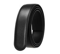 Tokicoo Genuine Leather Belt Strap Without Buckle, for Men and Women, Replacement Strap for Automatic Buckles,Black,3.5x120cm