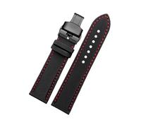 Tokicoo Quick Release Waterproof Nylon Sport Watch Strap with Simulated Carbon Fiber Texture and Leather Lining Design,Red-Black Folding,20mm