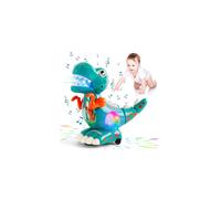Tokidaring Musical Dino Toy: Crawling & Walking Green Dinosaur for Boys, Automatic Movement, Obstacle Avoidance, LED Lights, Safe ABS, Gift for 3+