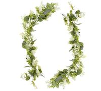 TOKIDNY 1.8m Artificial Eucalyptus Garland Greenery Vine with Realistic Plastic Leaves, Easy to Care and Never Wither, for Wedding Backdrop Arch Decor and Scene Layout Decoration