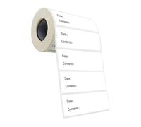 TOKIDNY 1 Roll 500pcs White Self-Adhesive Classified Label Stickers Made of Synthetic Material for Food Classification on Storage Jars and Glass Jars