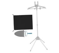 TOKIDNY 1 Set Standing Garment Steamer Hanger with Handheld Ironing Pad Steamer Rack for Clothes Iron Stand for Bedroom and Laundry Room Light Grey