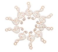 TOKIDNY 10 pcs Small Metal Music Note Charms for Jewelry Making K Gold Alloy DIY Pendant Accessories with Fine Texture Chic Musical Symbol Pendants for Bracelets Necklaces Earrings