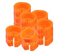 TOKIDNY 100 Pcs Plastic Numbered Poultry Identification Rings Inner for Chickens Pigeons and Small Birds Bright Orange Leg Bands for Easy Bird Management and Quick Identification