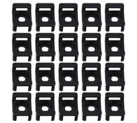 TOKIDNY 100Pcs Black Saddle Type Cable Tie Mount Bases with Screw Hole, Cable Organizer Clips for Wire Management, Sturdy Zip Tie Anchors Suitable for Electronics and Home Office Use