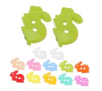TOKIDNY 100pcs Cartoon Rabbit Buttons for Crafts Easy to Sew Sturdy Plastic Colored Sewing Buttons for DIY Scrapbooking Garments and Handmade Art Accessories