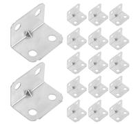 TOKIDNY 100pcs L Shaped Corner Braces Brackets Connectors Heavy Duty Cold Rolled Steel 90 Degree Right Angle Table Top Connector for Furniture and Chair Legs with Convenient Fixation