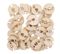 TOKIDNY 100PCS Removable Natural Wood Pom Pom Buttons for Hats, Beanie Fasteners with Holder Base, Crochet and Knitting Accessories for Winter Hat Crafting