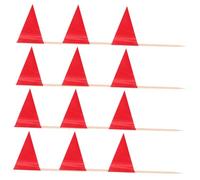 TOKIDNY 100pcs Small Triangle Blank Toothpick Flags for Food Labeling and Decoration Multipurpose Mini Food Flags for Cocktail Fruit Cupcake Toppers at Parties and Events