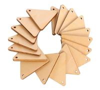 TOKIDNY 100pcs Triangular Wood Chip Pendant Eco-Friendly Wood Material Hole for DIY Craft and Home Ornament Per Pack for Christmas Cutouts and Craft Projects