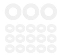 TOKIDNY 100pcs White Drum Washers Plastic Drum Rod Gaskets Fittings for Electronic and Acoustic Easy Installation and Clear Sound Transmission