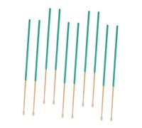 TOKIDNY 10Pcs Bamboo Earwax Spoons with Non Slip Handle Practical Ear Wax Removal Tools Ear Cleaning Sticks for Daily Use and Family Sharing Green