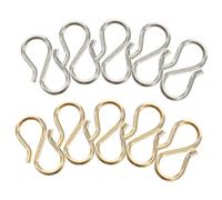 TOKIDNY 10pcs Stainless Steel DIY Jewelry Buckle S Hook Connecting Clasps for Bracelet Necklace Making Craft Accessories with Dual-Color Finish