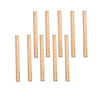 TOKIDNY 10pcs Wood Measuring Ruler Wood Straight Ruler Engraved Scale Easy to Read Sturdy Design Office Tools for Writers and Engineers