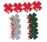 TOKIDNY 12pcs Felt Christmas Four Leaf Clover Wallets Multipurpose Money and Card Holders in Red Green Gray Reusable Business Card Pocket for Holiday Shopping and Birthday Gifts