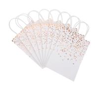 TOKIDNY 12pcs Kraft Paper Bags Heart Pattern Paper Handy Bags Multi-purpose Easy to Store for Kitchen Storage and Packing