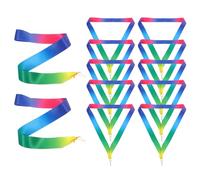 TOKIDNY 12pcs Medal Lanyards Neck Ribbon 1.2cm Wide Sport Award Style Easy to Use Sturdy Polyester Cotton Securely Attached for Sports Meeting