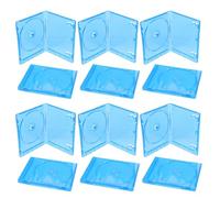 TOKIDNY 12pcs Portable Plastic Dvd Case with Numbered Slots and Liner Note Holder, Suitable for Car and Office Disc Protection