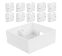TOKIDNY 12pcs Single Gang Fire-resistant Wall Junction Boxes White Pvc Flush Mount Switch Box for Home and Residential Renovations with Dustproof Wiring Protection