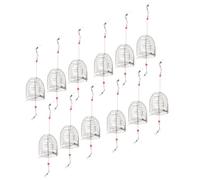 TOKIDNY 12pcs Stainless Steel Bait Cage Fishing Lure Holder Portable Swift Bait Replacements Silver High Strength Metal Trap Basket for River and Ice Fishing
