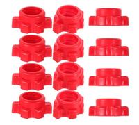 TOKIDNY 12pcs Universal Dumbbell Spinlock Weight Lifting Nuts with Anti-Slip Plastic Hexagonal Collars for Standard Barbell Rods Home Gym Fitness Accessories