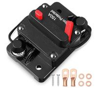 TOKIDNY 150a Plastic and Metal Construction Circuit Breaker with Manual Reset, High Current and Overload Protection for Car Circuits and Trucks Suitable for Installation on Walls or Flat