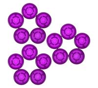 TOKIDNY 15pcs Guitar Pedal Button Caps Purple Plastic Footswitch Topper for Electric Guitar Effects Pedals Textured Grip Knob Covers with Secure Fit and Installation for Stable Control and