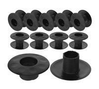 TOKIDNY 16pcs Black Plastic Table Foosball Bushings with Integrated Bearings for Smooth Rotation Rod Replacement Parts Compatible with Various Table Football Machines and Indoor Soccer