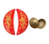 TOKIDNY 2 Pairs Sturdy Synthetic Material Holy Cups for Divination with Chic Assorted Colour Design Suitable for Temple Ornament and Friends Who Believe in Buddhism