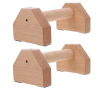TOKIDNY 2 Pcs Wooden Pushup Handles with Anti-slip Base Portable Fitness Accessory for Strength Training Indoor Outdoor Exercise Plate Support for Men and Women