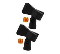 TOKIDNY 2 Sets Microphone Clip Holder for Mic Stand with Male to Female Screw Adapter Adjustable Mic Clamp for Wired Wireless Microphones Easy Installation for Live Streaming Presentations