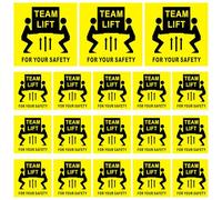 TOKIDNY 200Pcs 10X10Cm Team Lift Warning Stickers Heavy Object Caution Labels Self-Adhesive Warehouse Shipping Box Labels for Safe Handling