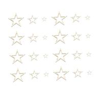 TOKIDNY 200pcs Wooden Cutouts Hollow Five-Pointed Star Mixed Sizes 1cm 2cm 3cm Natural Wood DIY Craft Pieces for Embellishments and Home Decoration