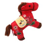 TOKIDNY 2026 Zodiac Horse Plush Pendant Hanging Ornament Red Lotus Flower 20Cm - Chinese New Year Horse Decoration for Car, Backpack, Home Décor